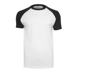 Build Your Brand BY007 - Baseball T-shirt White / Black