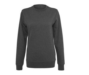 Build Your Brand BY025 - Sweatshirt med rund hals til damer Charcoal