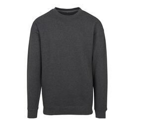 Build Your Brand BY075 - Sweatshirt med rund hals til mænd Charcoal