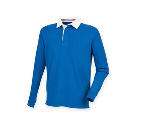 Front row FR104 - Langærmet Rugby Polo Shirt Royal blue