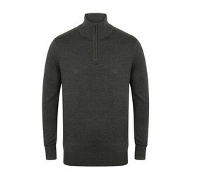 Henbury HY729 - Sweater med lynlås Grey Marl