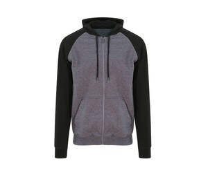 AWDIS JUST HOODS JH063 - Baseball sweatshirt med lynlås