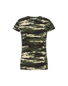 JHK JK150 - T-shirt med rund hals til kvinder 155 Camouflage