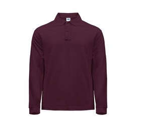 JHK JK215 - Langærmet poloshirt til mænd Burgundy