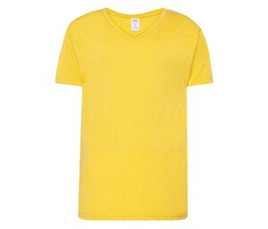 JHK JK401 - T-shirt med V-udskæring 160 Mustard Heather