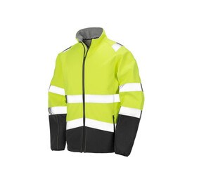 Result RS450 - Høj synlighed Work Softshell jakke Fluorescent Yellow / Black
