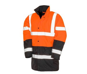 Result RS452 - To-tone sikkerhedsparka Florescent Orange / Black