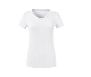 Russell RU103F - Økologisk T-shirt med V-udskæring til kvinder