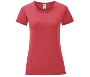 Fruit of the Loom SC151 - T-shirt med rund hals 150 Heather Red