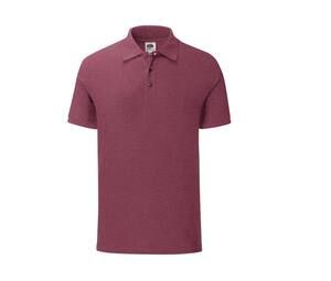 Fruit of the Loom SC3044 - Ikonisk poloshirt Heather Burgundy