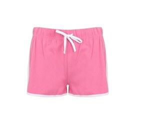 SF Women SK069 - Retro shorts til kvinder Bright Pink / White