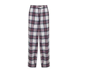 SF Women SK083 - Pyjamasbukser til kvinder White / Pink Check