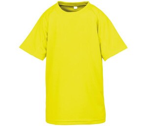Spiro SP287J - Aircool T-shirt, åndbar til børn Flo Yellow