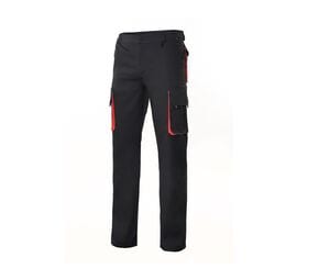 VELILLA V3004 - To-tonet multi-pocket bukser Black / Red