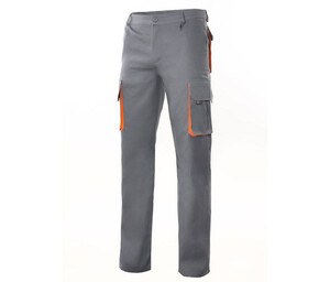 VELILLA V3004 - To-tonet multi-pocket bukser Grey/ Orange