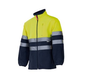 VELILLA VL183 - Høj synlighed tofarvet fleecejakke Fluo Yellow / Navy