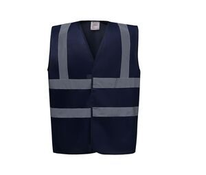 Yoko YK100 - 2 B & B vest med høj synlighed (Hvw100Ch) Navy