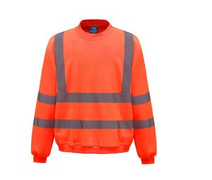 Yoko YK510 - Sweatshirt med rund hals og høj synlighed Hi Vis Orange