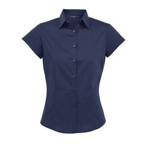 SOL'S 17020 - Kvinders kortærmet stretch -skjorte Overskydende Dark Blue