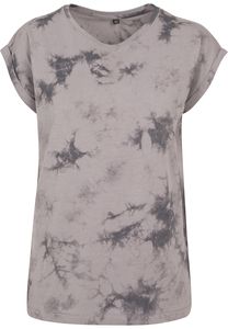 Build Your Brand BY055 - Tie Dye Batik T-shirt til kvinder lightgrey grey