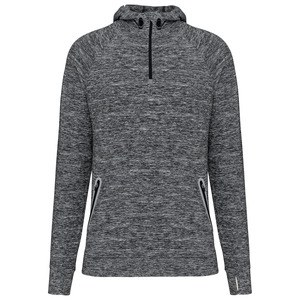 Proact PA360 - 1/4 lynlås sport sweatshirt med hætte Sporty Grey Melange