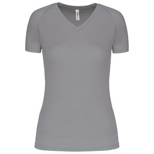 Proact PA477 - Kvinders kortærmet sportst-shirt med V-udskæring Fine Grey