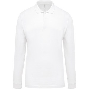 Kariban K256 - Langærmet Pique poloshirt til mænd White