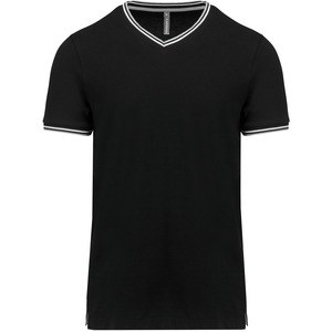 Kariban K374 - Mænds V-hals Pique-strik T-shirt