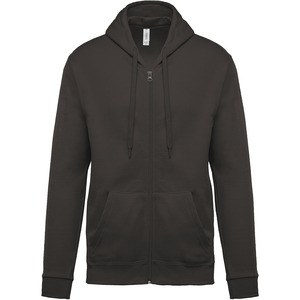 Kariban K479 - Sweatshirt med hætte og lynlås Dark Grey