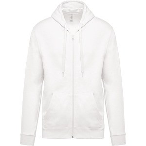 Kariban K479 - Sweatshirt med hætte og lynlås White