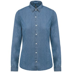 Kariban K509 - Denim skjorte til kvinder Chambray Blue