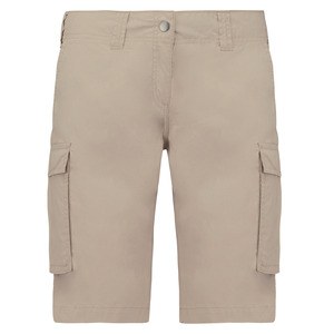 Kariban K756 - Letvægts Bermuda-shorts til kvinder med flere lommer Beige