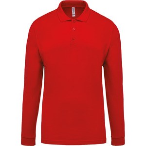 Kariban K256 - Langærmet Pique poloshirt til mænd Red