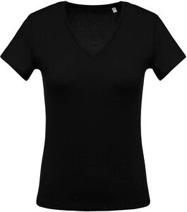 Kariban K390 - T-shirt med V-udskæring, korte ærmer til kvinder