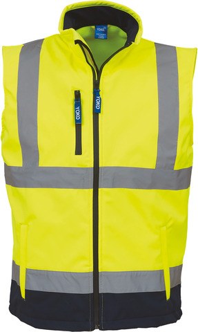 Yoko YHV006 - Høj synlighed Softshell bodywarmer