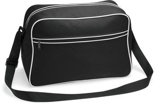 Bag Base BG14 - Retro skuldertaske Black / White