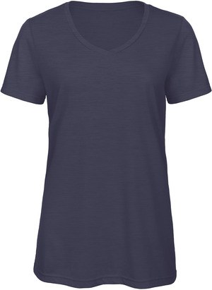B&C CGTW058 - T-shirt med V-udskæring til kvinder, Triblend