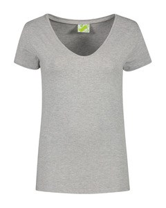 Lemon & Soda LEM1262 - T-shirt med V-udskæring til kvinder Grey Heather