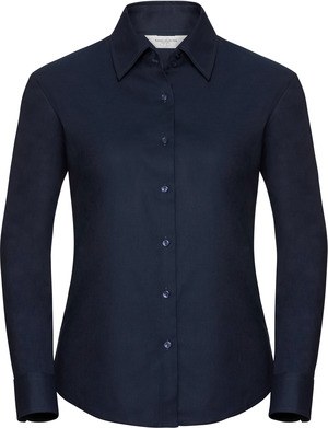 Russell Collection RU932F - Langærmet Oxford skjorte