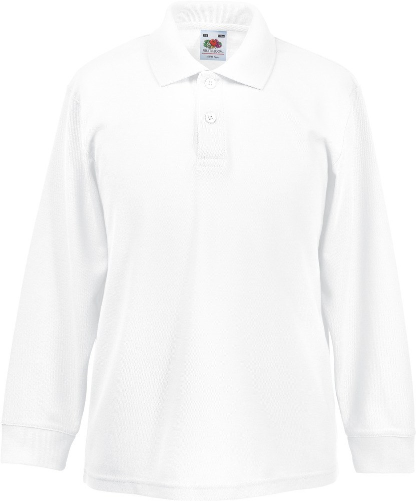 Fruit of the Loom SC63201 - Børne poloshirt 65/35 lange ærmer