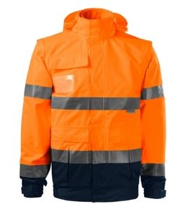 RIMECK 5V2 - Unisex 4-i-1 Hv Guard Hi-Vis jakke orange fluorescent