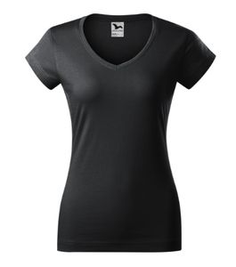 Malfini 162 - T-shirt med V-udskæring til kvinder ebony gray