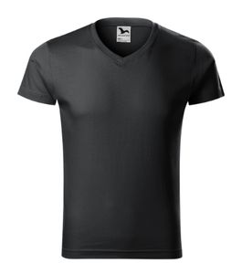 Malfini 146 - T-shirt med V-udskæring til mænd, lim-fit ebony gray