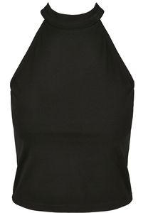 Build Your Brand BY134 - Turtleneck damer kort top Black