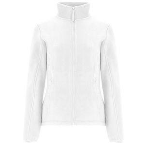 Roly CQ6413 - ARTIC WOMAN Fleece jacket with high lined collar and matching reinforced covered seams White