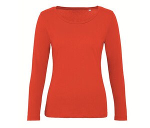 B&C BC071 - Langærmet t-shirt til kvinder, 100% økologisk bomuld Fire Red