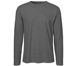 Neutral O61050 - Langærmet T-shirt til mænd Dark Heather