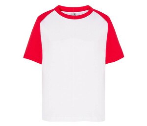 JHK JK153 - T-shirt til børn i baseball White / Red