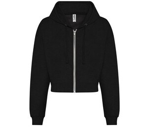 AWDIS JH065 - Sweatshirt med lynlås til damer Deep Black