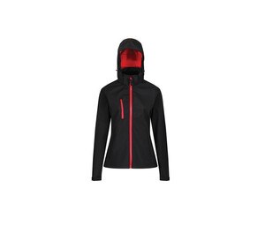Regatta RGA702 - Softshell jakke med hætte Black / Classic Red